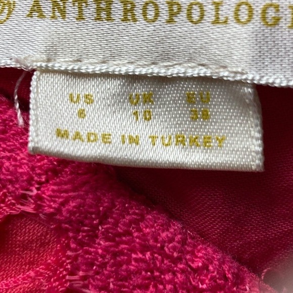 Maeve by Anthropologie Shirt Womens Size 6 Pink Rose Lace Button Down‎ - Picture 8 of 11